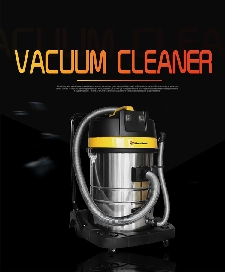 Sino Star Band 70L Stainless Steel Tank 2000W Large Aspiradora Industrial Big Power Vacuum Cleaner