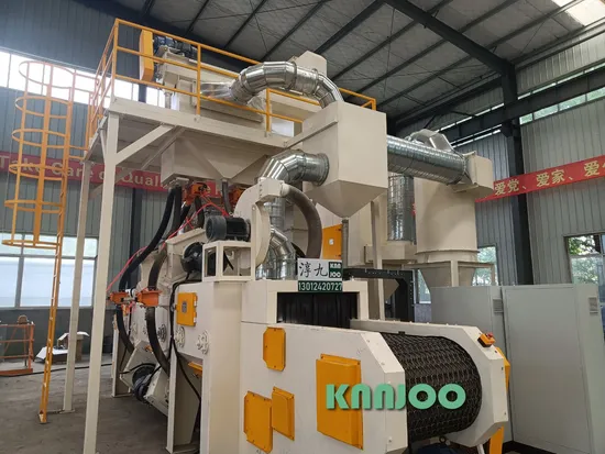 Belt 1200mm Wire Mesh Shot Blasting Machine Concrete Stone Cleaning